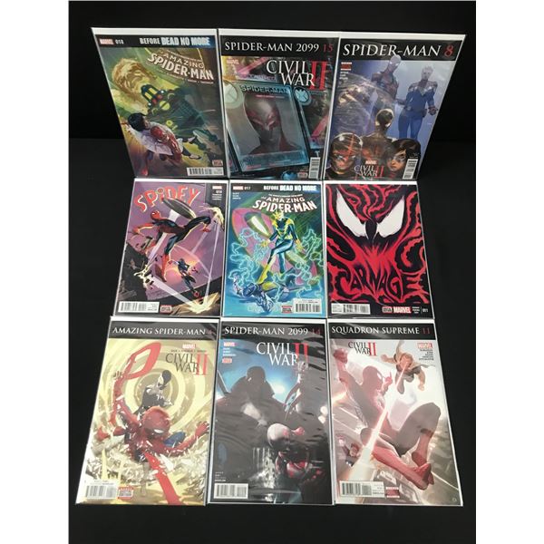 LOT OF 9 HIGH GRADE MODERN SPIDER-MAN COMICS