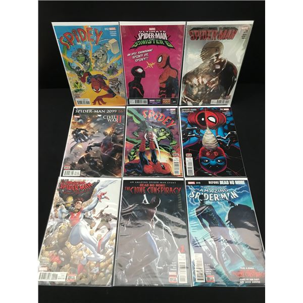 LOT OF 9 HIGH GRADE MODERN SPIDER-MAN COMICS