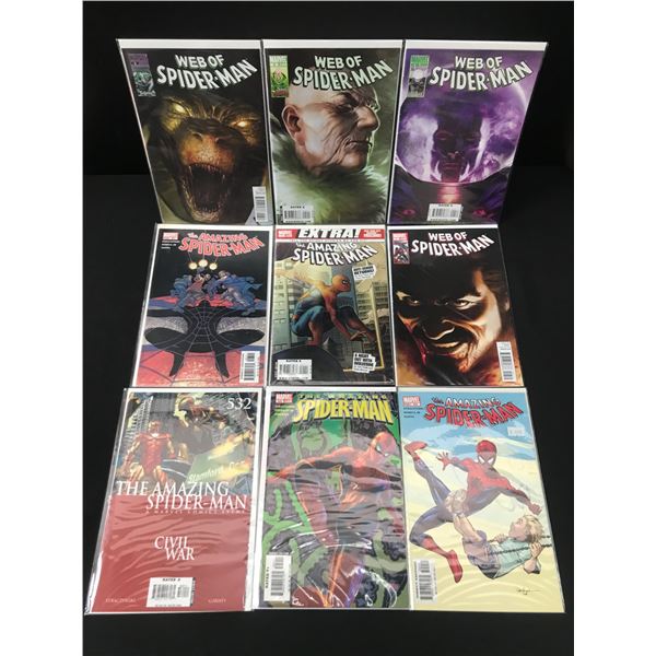 LOT OF 9 HIGH GRADE MODERN SPIDER-MAN COMICS