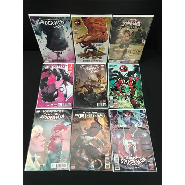 LOT OF 9 HIGH GRADE MODERN SPIDER-MAN COMICS