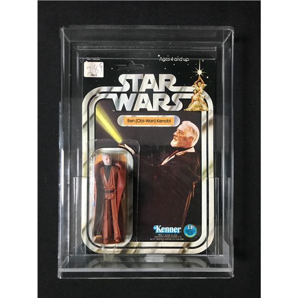 RARE 12 BACK ORIGINAL 1977 STAR WARD BEN (OBI-WAN) KENOBI ACTION FIGURE IN ORIGINAL PACKAGING
