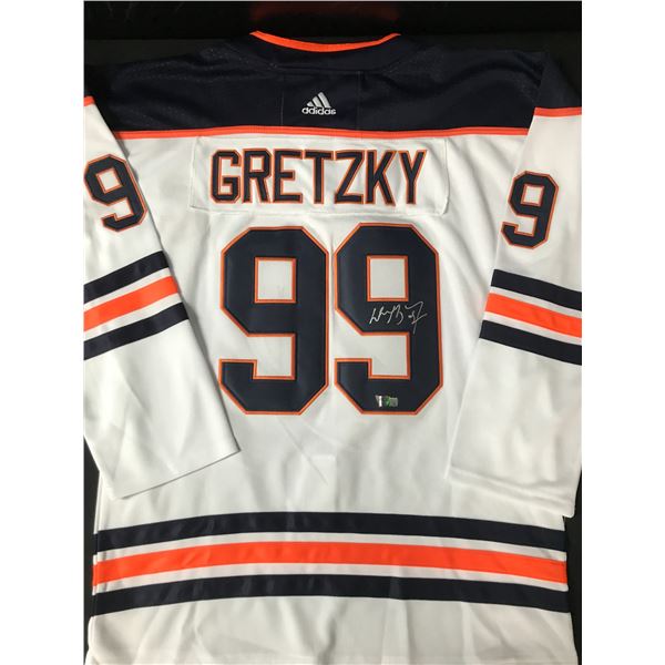 WAYNE GRETZKY SIGNED EDMONTON OILERS CUSTOM JERSEY - ACE COA