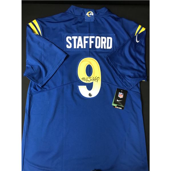 MATTHEW STAFFORD SIGNED LOS ANGELES RAMS CUSTOM JERSEY - KB COA