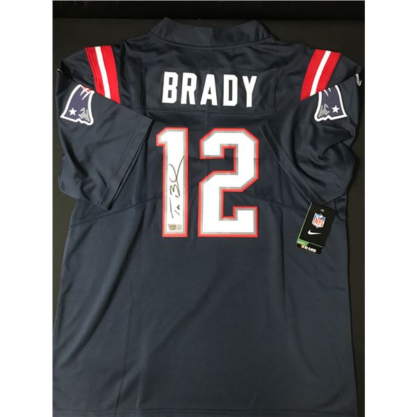 TOM BRADY SIGNED NEW ENGLAND PATRIOTS CUSTOM JERSEY - ACE COA