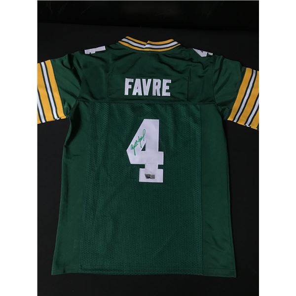 BRETT FAVRE SIGNED GREEN BAY PACKERS CUSTOM JERSEY - ACE COA (YOUTH SIZE)