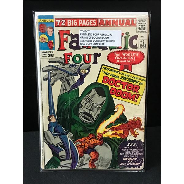 FANTASTIC FOUR ANNUAL #2 ORIGIN OF DOCTOR DOOM - MARVEL COMICS