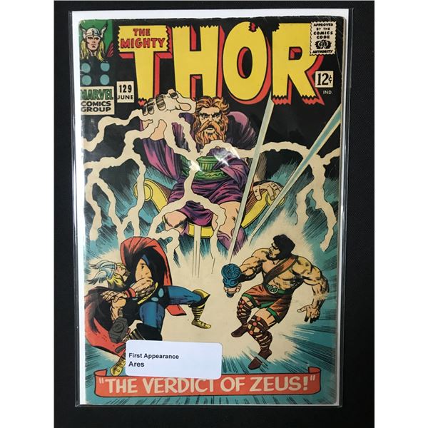THE MIGHTY THOR #129 1ST APP ARES - MARVEL COMICS
