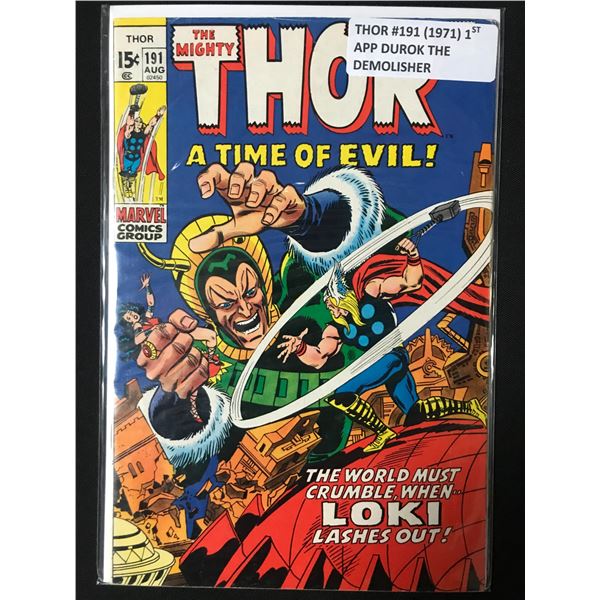 THE MIGHTY THOR #191 (1971) 1ST APP DUROK THE DEMOLISHER - MARVEL COMICS