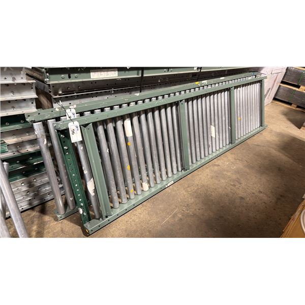 ULINE H-4071 GREEN INDUSTRIAL 30"W X 10'L ADJUSTABLE GRAVITY ROLLER CONVEYOR SYSTEM *NO LEGS*