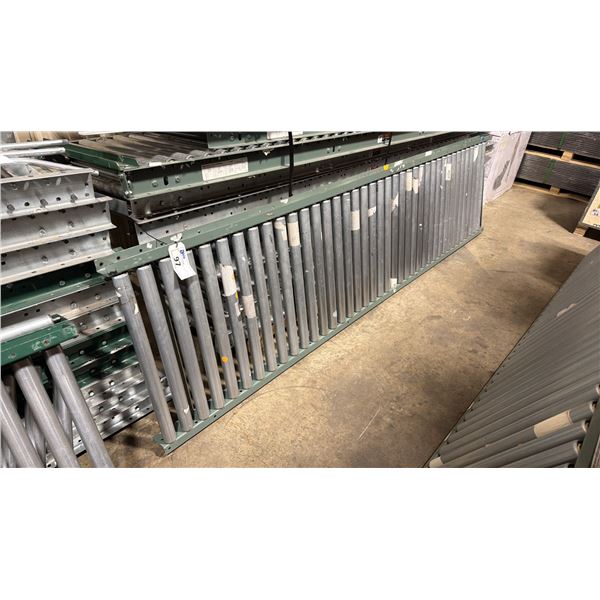 ULINE H-4071 GREEN INDUSTRIAL 30"W X 10'L ADJUSTABLE GRAVITY ROLLER CONVEYOR SYSTEM *NO LEGS*