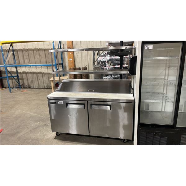 EFI CSDR2-60VCX 2 DOOR STAINLESS STEEL COMMERCIAL ELECTRIC MOBILE SALAD PREPARATION COOLER WITH