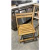 Image 2 : 3 PCS WOODEN SLATE STYLE FOLDING OUTDOOR BISTRO SET INCLUDING: FOLDING TABLE & 2 FOLDING CHAIRS