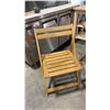 Image 2 : 3 PCS WOODEN SLATE STYLE FOLDING OUTDOOR BISTRO SET INCLUDING: FOLDING TABLE & 2 FOLDING CHAIRS