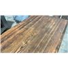 Image 2 : DARK SOLID WOOD TOP 33"W X 20"D X 32"H BLACK METAL BASE COMMERCIAL RESTAURANT TABLE