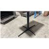 Image 3 : DARK SOLID WOOD TOP 33"W X 20"D X 32"H BLACK METAL BASE COMMERCIAL RESTAURANT TABLE