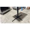 Image 3 : DARK SOLID WOOD TOP 33"W X 21"D X 32"H BLACK METAL BASE COMMERCIAL RESTAURANT TABLE