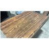 Image 2 : DARK SOLID WOOD TOP 33"W X 21"D X 32"H BLACK METAL BASE COMMERCIAL RESTAURANT TABLE