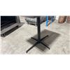 Image 3 : DARK SOLID WOOD TOP 33"W X 21"D X 32"H BLACK METAL BASE COMMERCIAL RESTAURANT TABLE