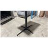 Image 3 : DARK SOLID WOOD TOP 33"W X 21"D X 32"H BLACK METAL BASE COMMERCIAL RESTAURANT TABLE