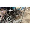 Image 4 : ASSORTED COMMERCIAL KITCHEN FRYING PANS, MIXING BOWLS, SOL ICE BUCKETS, BAKING SHEETS, STAINLESS