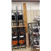 Image 1 : LIVE EDGE 144"L X 12"W X 44"WOOD BASE 3 LEG COMMERCIAL BAR HEIGHT TABLE *DISASSEMBLED*