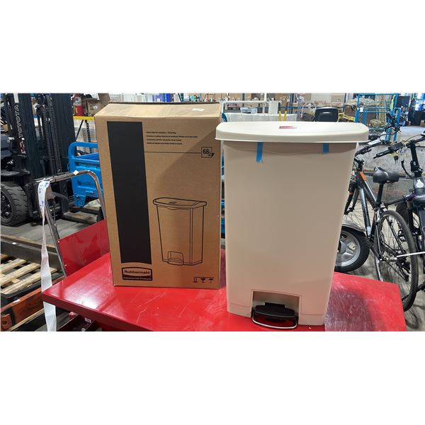 RUBBERMAID COMMERCIAL SLIMJIM 68L STEP-ON WASTE RECEPTACLE *IN BOX*