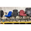 Image 3 : 4 ASSORTED STYLE MULTI LEVER TASK CHAIRS *MUST TAKE ALL*