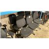 Image 3 : 6 BLACK ULINE MULTI LEVER STENO STYLE TASK CHAIRS *MUST TAKE ALL*