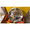 Image 2 : PIRELLI "THE SMART MONEY RIDES ON PIRELLI" VINTAGE PROFESSIONAL RIM DISPLAY STAND WITH RIM,