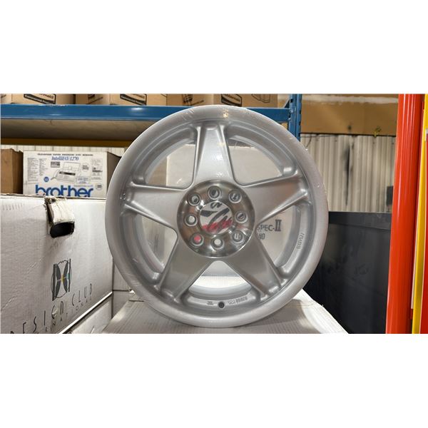 SET OF 4 JWL VIA SPEC-2 RACING GEAR 15X6 1/2 -JJ SILVER 8 BOLT VINTAGE PROFESSIONAL VEHICLE RIMS