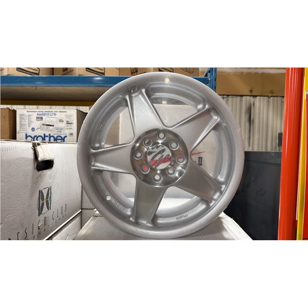 SET OF 4 JWL VIA SPEC-2 RACING GEAR 15X6 1/2 -JJ SILVER 8 BOLT VINTAGE PROFESSIONAL VEHICLE RIMS