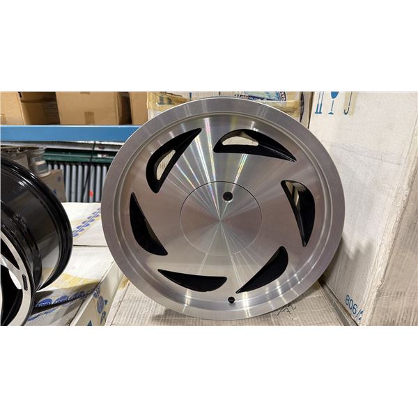 SET OF 4 CENTRA 16X8 BRUSHED SILVER / BLACK 5 BOLT LOCKABLE VINTAGE PROFESSIONAL VEHICLE RIMS