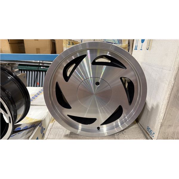 SET OF 4 CENTRA 16X8 BRUSHED SILVER / BLACK 5 BOLT LOCKABLE VINTAGE PROFESSIONAL VEHICLE RIMS