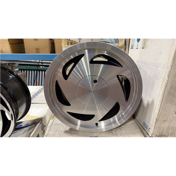 SET OF 4 CENTRA 16X8 BRUSHED SILVER / BLACK 5 BOLT LOCKABLE VINTAGE PROFESSIONAL VEHICLE RIMS