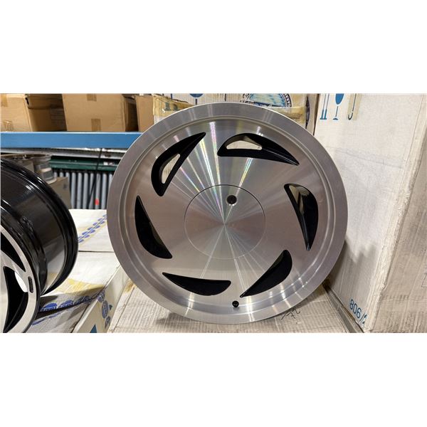 SET OF 4 CENTRA 16X8 BRUSHED SILVER / BLACK 5 BOLT LOCKABLE VINTAGE PROFESSIONAL VEHICLE RIMS