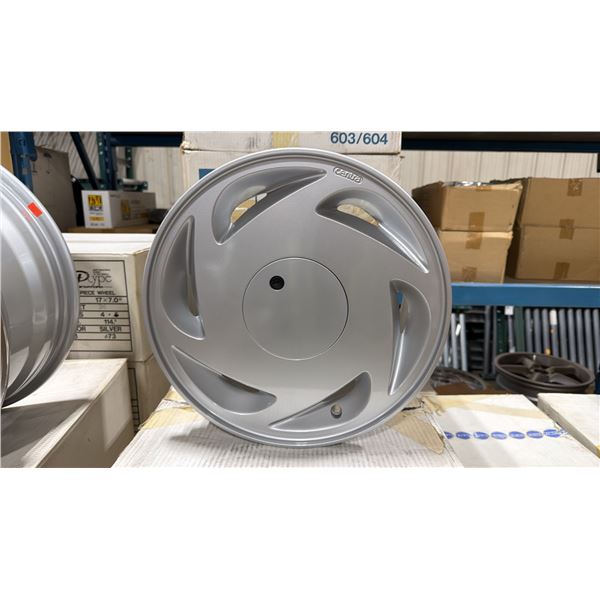 SET OF 4 CENTRA 14X6 SILVER 4 BOLT LOCKABLE VINTAGE PROFESSIONAL VEHICLE RIMS