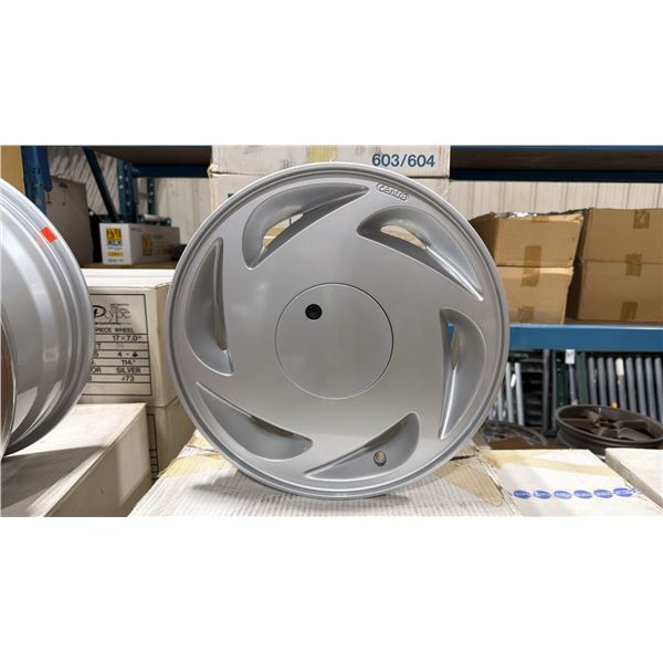 SET OF 4 CENTRA 14X6 SILVER 4 BOLT LOCKABLE VINTAGE PROFESSIONAL VEHICLE RIMS