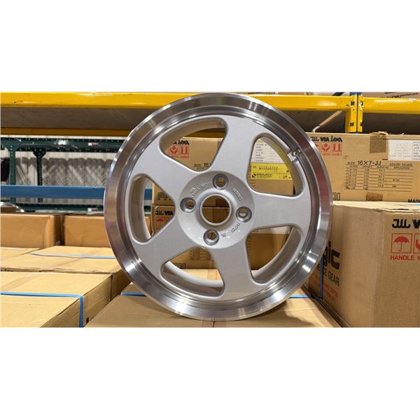 SET OF 4 JWL VIA JAWA 16X7 -JJ SILVER 4 BOLT VINTAGE PROFESSIONAL VEHICLE RIMS