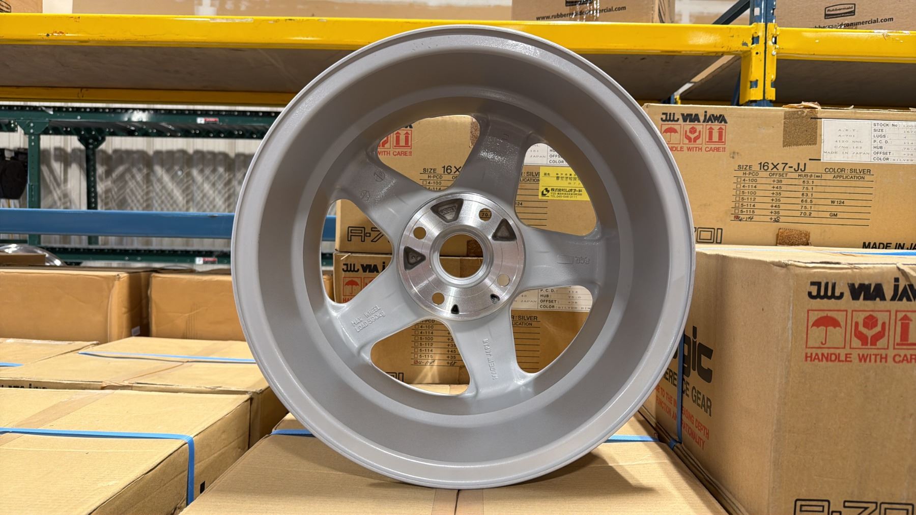 SET OF 4 JWL VIA JAWA 16X7 -JJ SILVER 4 BOLT VINTAGE PROFESSIONAL ...