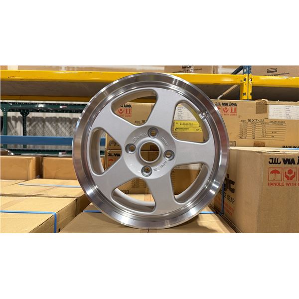 SET OF 4 JWL VIA JAWA 16X7 -JJ SILVER 4 BOLT VINTAGE PROFESSIONAL VEHICLE RIMS