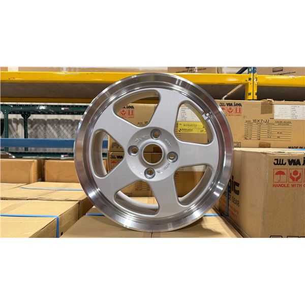 SET OF 4 JWL VIA JAWA 16X7 -JJ SILVER 4 BOLT VINTAGE PROFESSIONAL VEHICLE RIMS