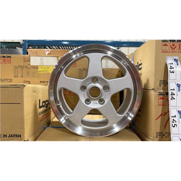 SET OF 5 JWL VIA JAWA 16X7 -JJ SILVER 5 BOLT VINTAGE PROFESSIONAL VEHICLE RIMS
