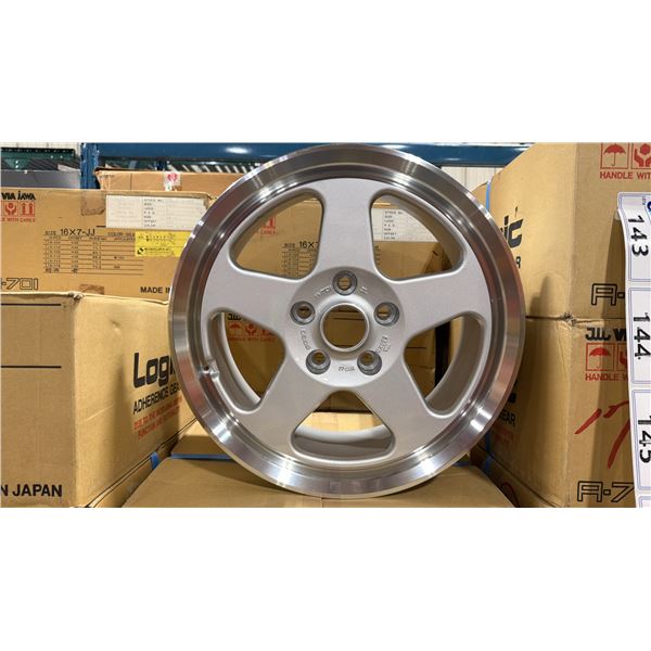 SET OF 5 JWL VIA JAWA 16X7 -JJ SILVER 5 BOLT VINTAGE PROFESSIONAL VEHICLE RIMS