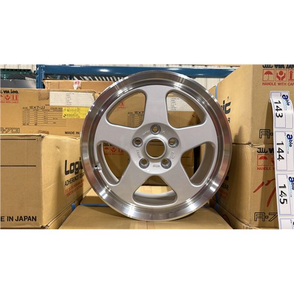 SET OF 5 JWL VIA JAWA 16X7 -JJ SILVER 5 BOLT VINTAGE PROFESSIONAL VEHICLE RIMS