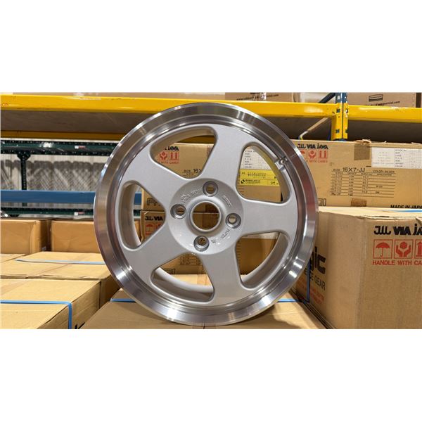 SET OF 4 JWL VIA JAWA 16X7 -JJ SILVER 4 BOLT VINTAGE PROFESSIONAL VEHICLE RIMS