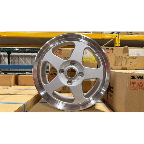 SET OF 4 JWL VIA JAWA 16X7 -JJ SILVER 4 BOLT VINTAGE PROFESSIONAL VEHICLE RIMS
