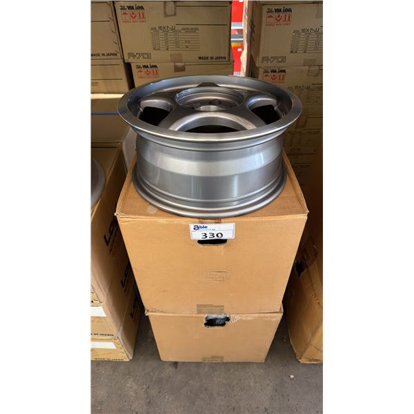 SET OF 4 JWL VIA JAWA 15X6 1/2 -JJ PEWTER 4 BOLT VINTAGE PROFESSIONAL VEHICLE RIMS