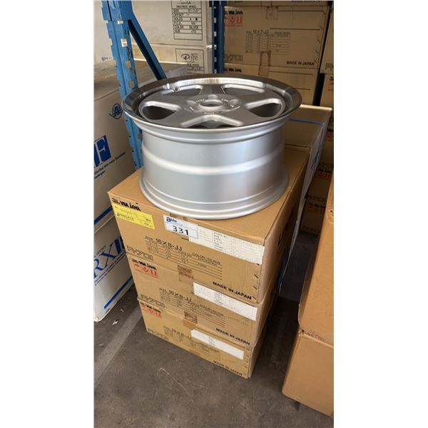 SET OF 6 JWL VIA JAWA 16X8 -JJ SILVER 5 BOLT VINTAGE PROFESSIONAL VEHICLE RIMS