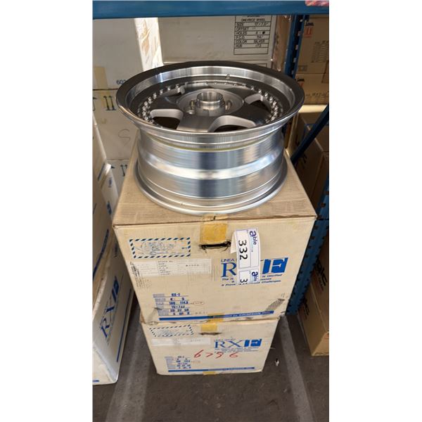 SET OF 4 LINEA SPORT RXF 15X7 -JJ SILVER SP 8 BOLT VINTAGE PROFESSIONAL VEHICLE RIMS