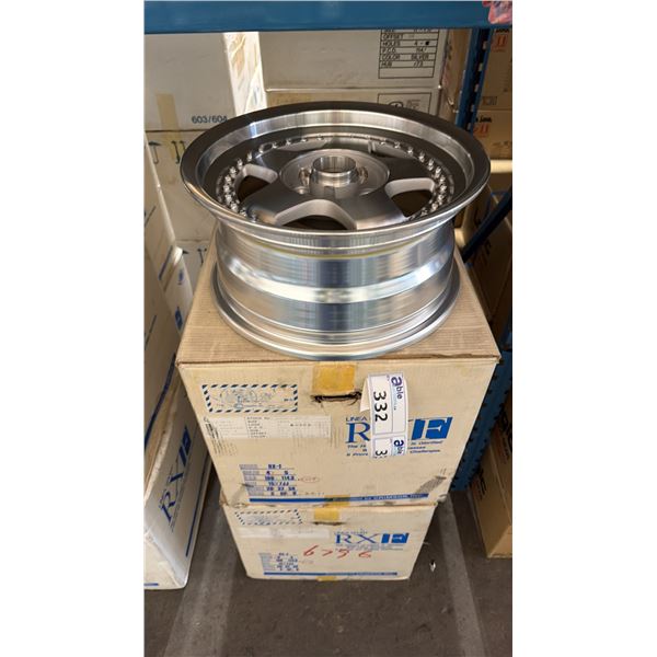 SET OF 4 LINEA SPORT RXF 15X7 -JJ SILVER SP 8 BOLT VINTAGE PROFESSIONAL VEHICLE RIMS